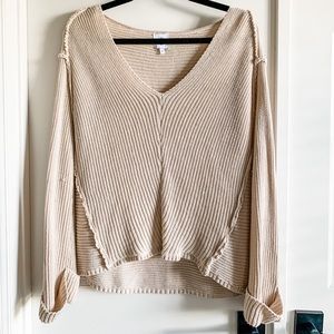 Princess Polly Tan Knit Sweater